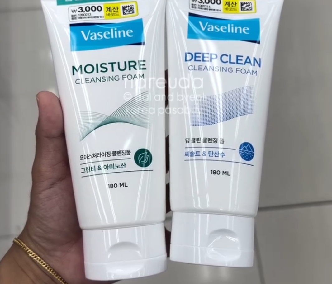 [DAISO] VASELINE Cleansing Foam Moisture 180ml