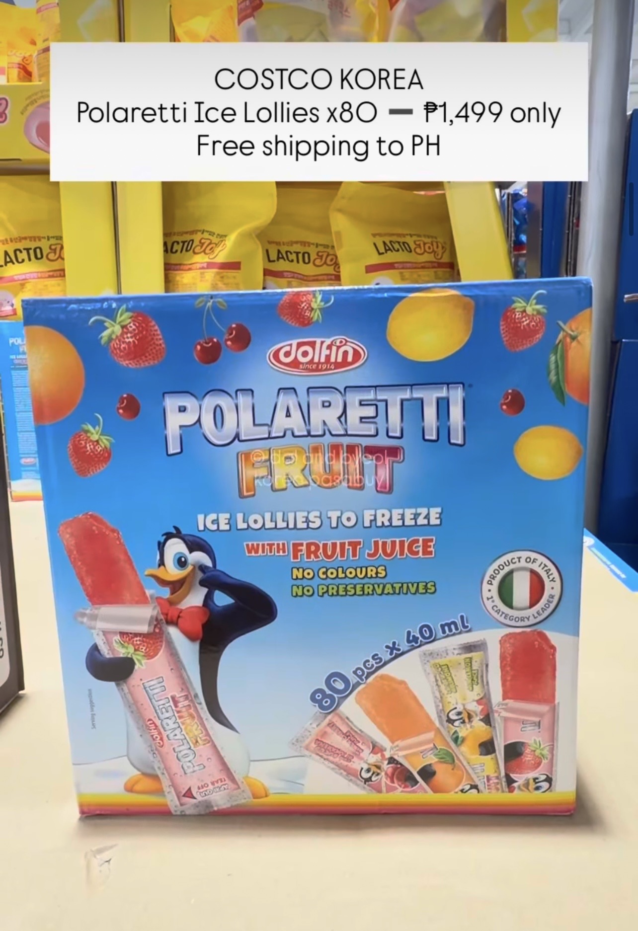 [COSTCO] Polaretti Ice Lollies x80