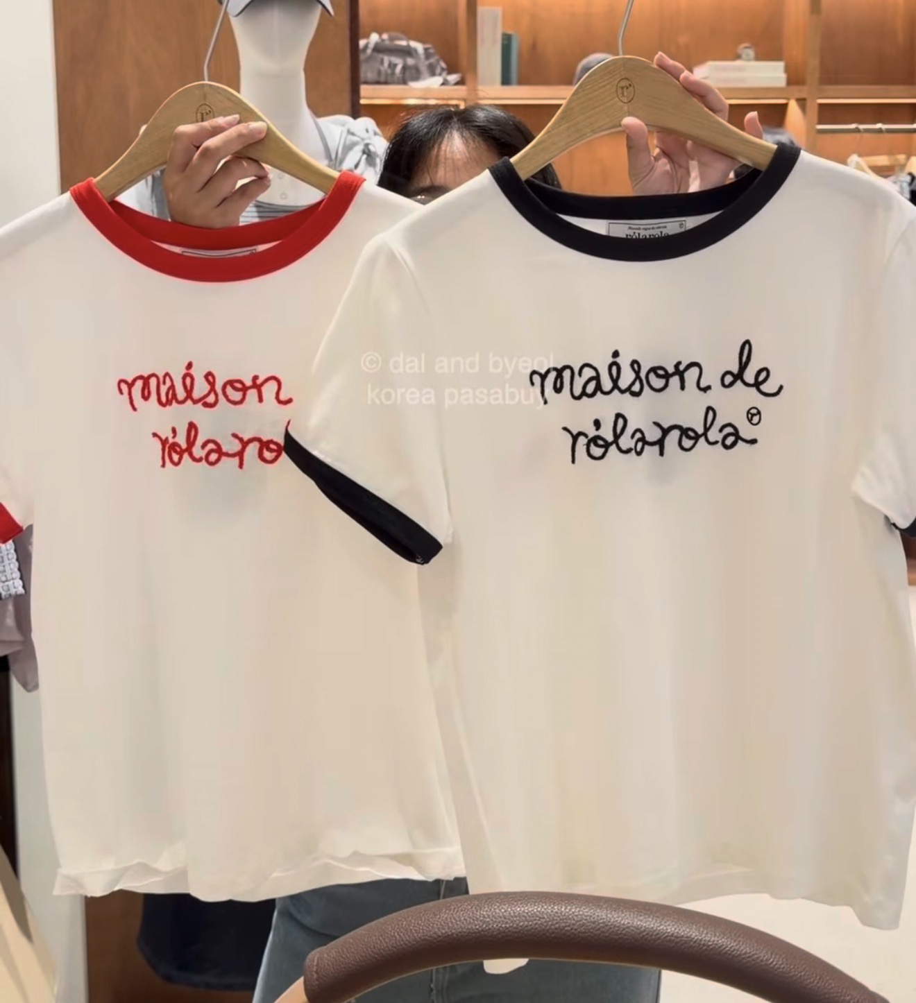 [ROLAROLA] Maison de Rola Ringer Shirt - White/Red