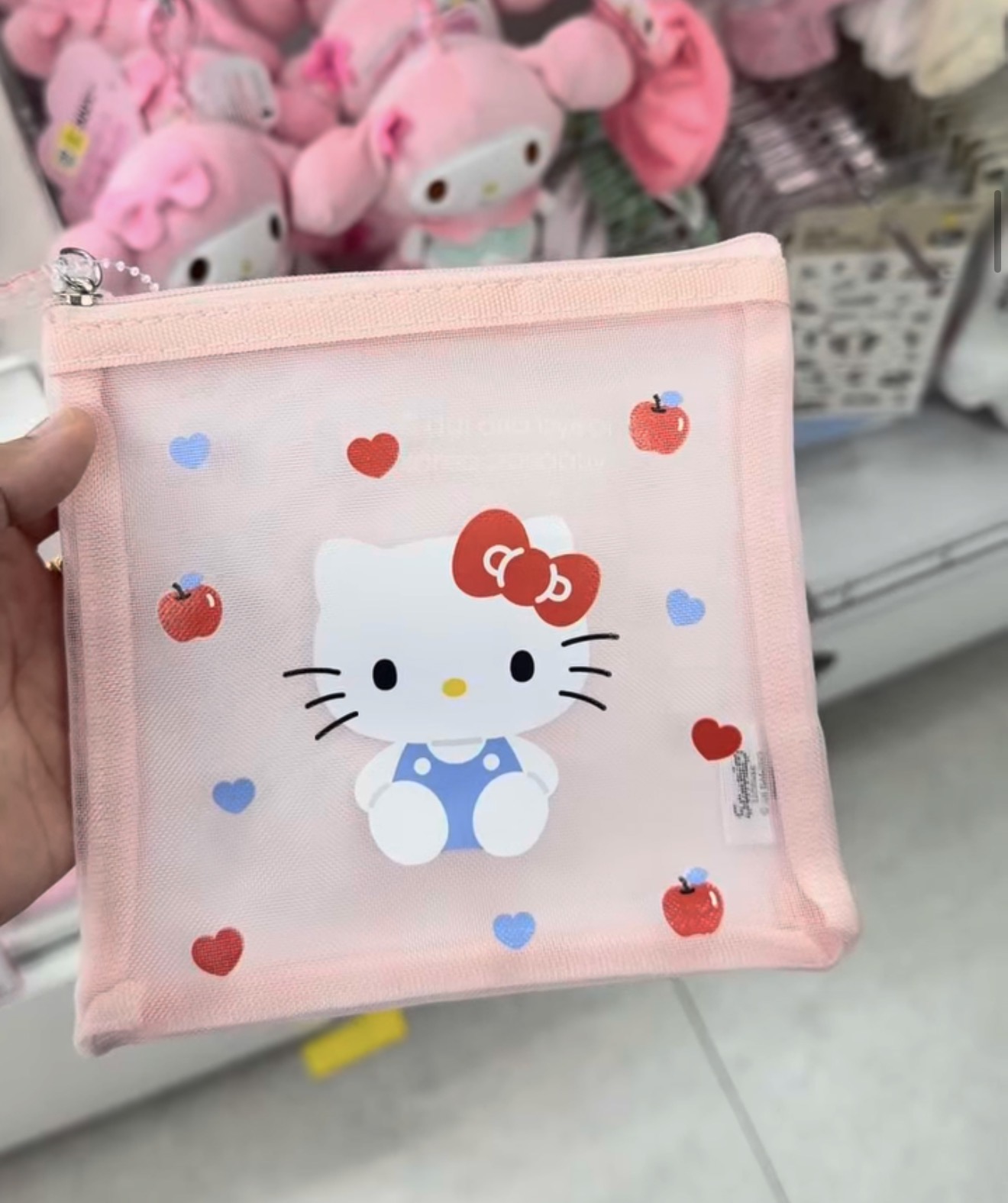[DAISO] HELLOKITTY Mesh Mini Pouch