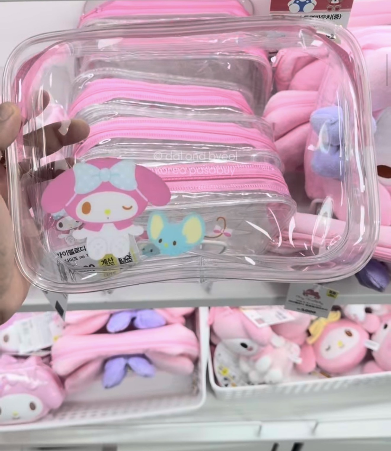 [DAISO] My Melody Pouch Transparent